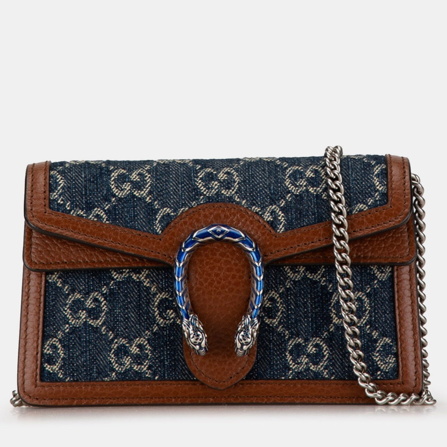 Luxury Gucci Trending 2025 Super Mini GG Denim Dionysus Crossbody Bag
