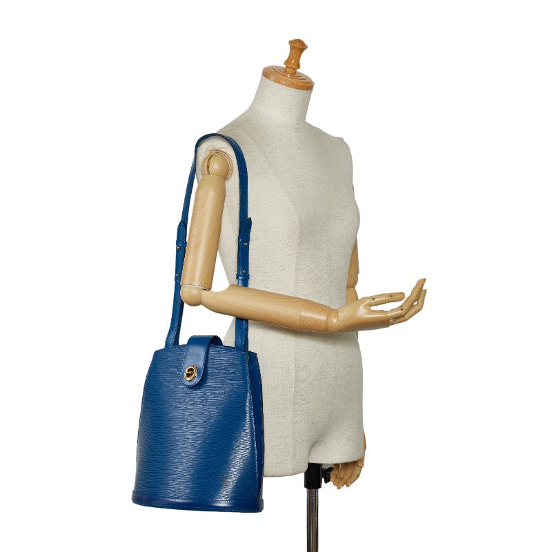 Louis Vuitton Epi Clooney Shoulder Bag M52255 Tread Blue Leather Louis Vuitton