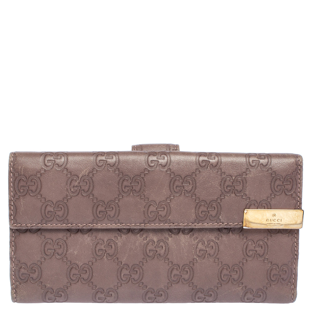Luxury Gucci Trending 2025 Purple Luxury Gucci Trending 2025ssima Leather Trademark Continental Wallet