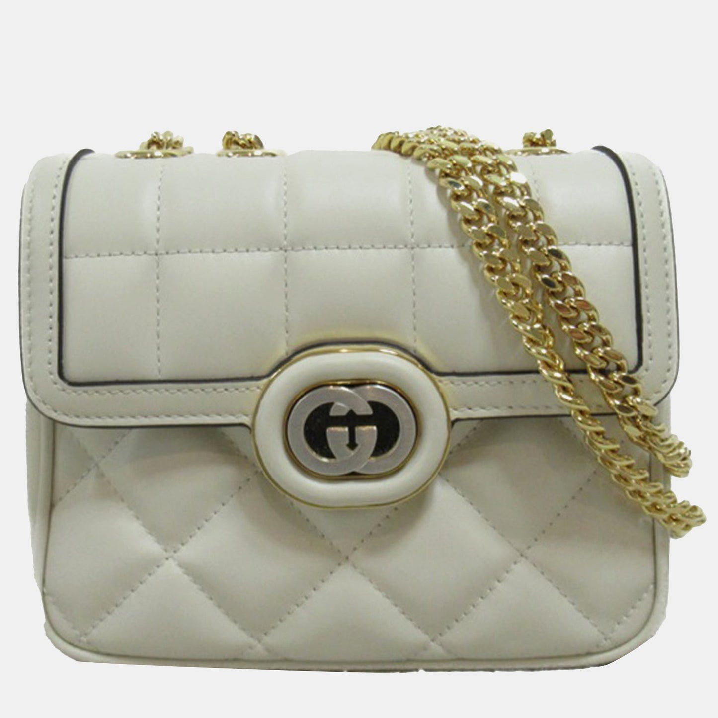 Luxury Gucci Trending 2025 Mini Leather Deco Chain Shoulder Bag