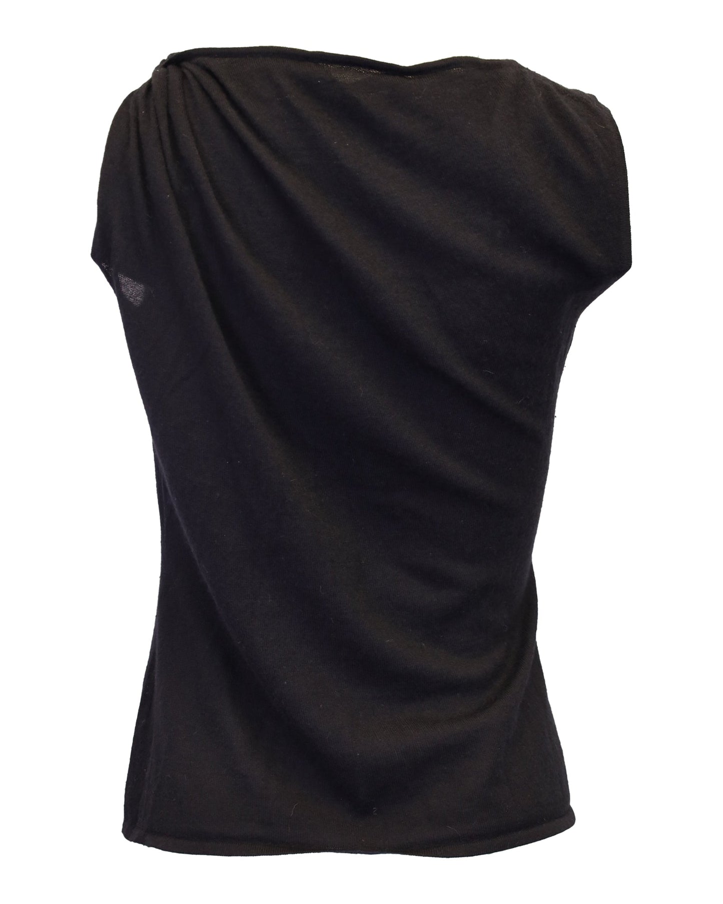 Luxury Gucci Trending 2025 Sleeveless Twist Neck Top in Black Cashmere