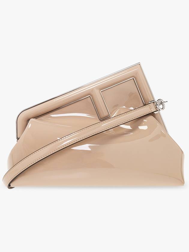 Luxury Fendi First Midi Clutch Bag Beige