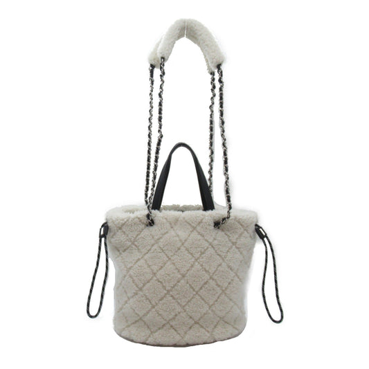 Chanel 2w Shoulder Bag 2way Shoulder Bag Leather Allings-P White AS0981