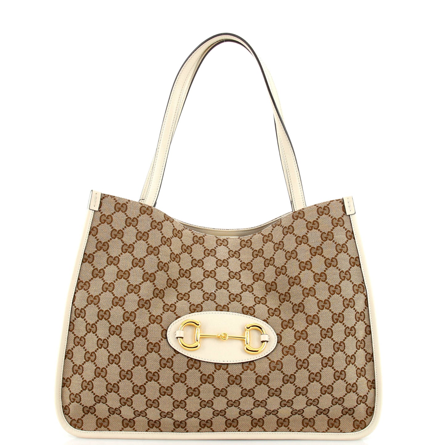 Luxury Gucci Trending 2025 Horsebit 1955 Tote GG Canvas Medium