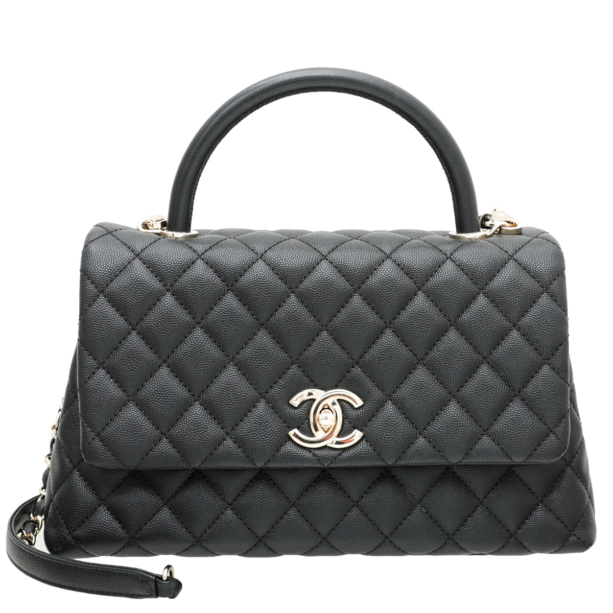 Chanel Black Coco Handle Small Bag