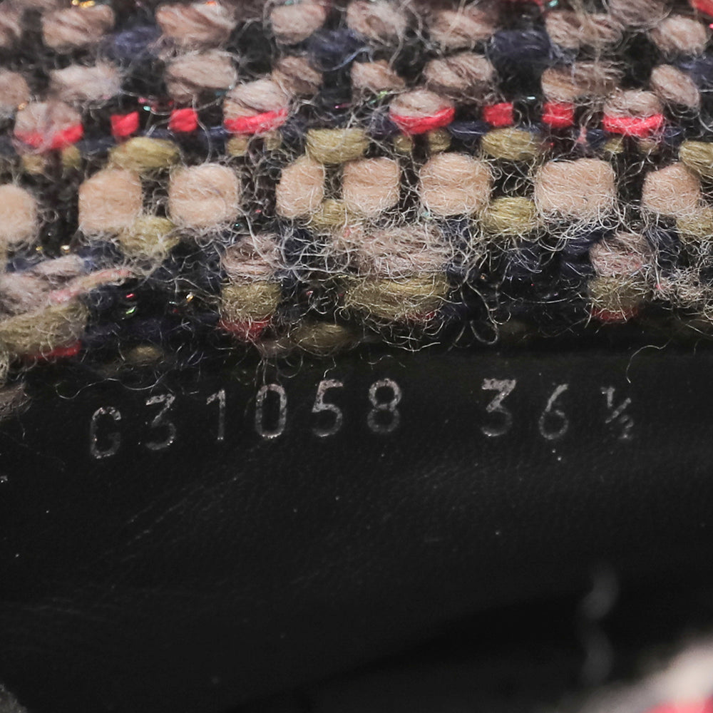 Chanel Black Suede Tweed High Top Sneakers 36.5