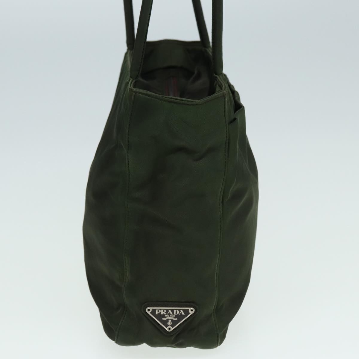 Luxury Prada Tote Bag Nylon Khaki cl839
