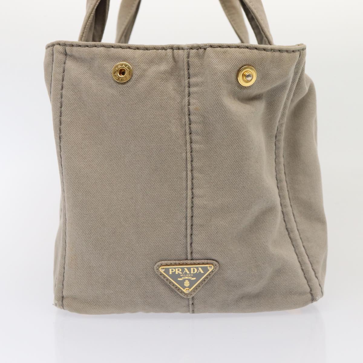 Luxury Prada Canapa MM Hand Bag Canvas Gray cl844