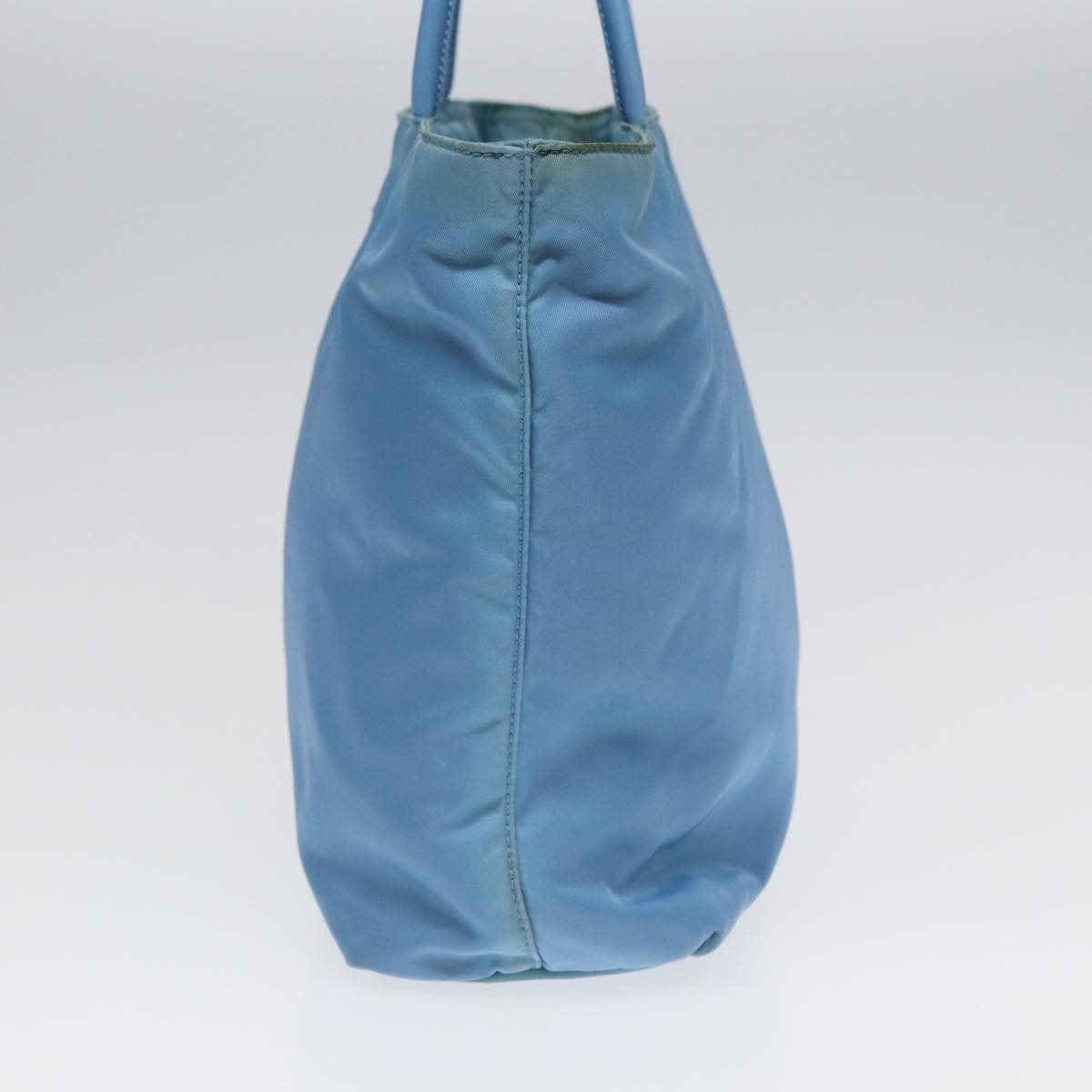 Luxury Prada Hand Bag Nylon Blue Silver cl856
