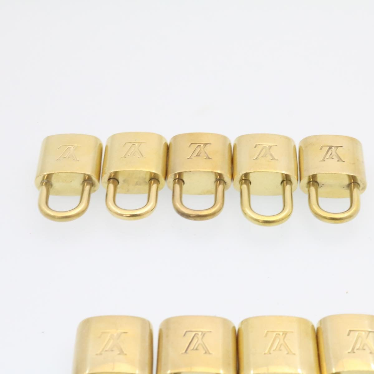LOUIS VUITTON Padlock 10set Gold Tone LV cr876