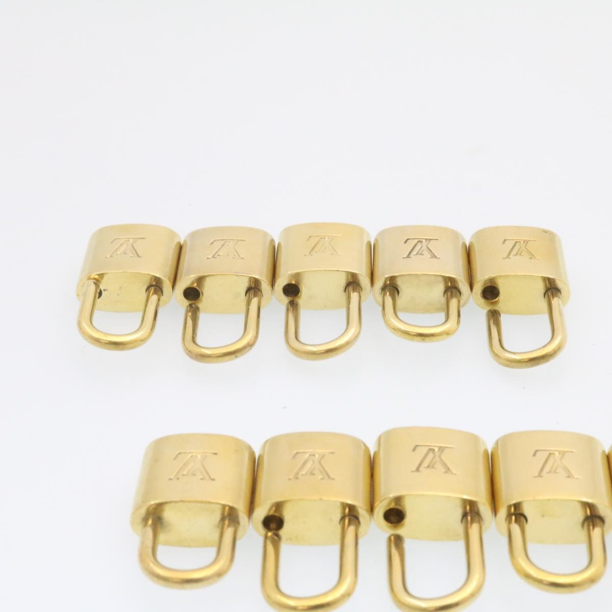 LOUIS VUITTON Padlock 10set Gold Tone LV cr878