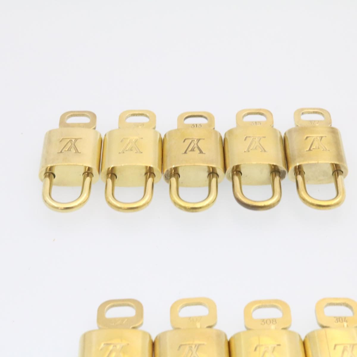 LOUIS VUITTON Padlock 10set Gold Tone LV cr885
