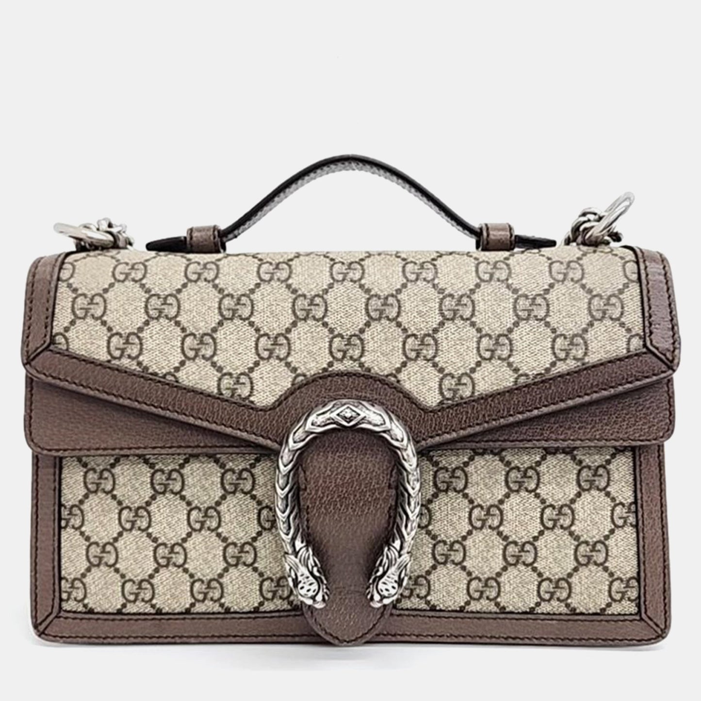 Luxury Gucci Trending 2025 Beige/Brown GG Canvas Dionysus Top Handle Bag