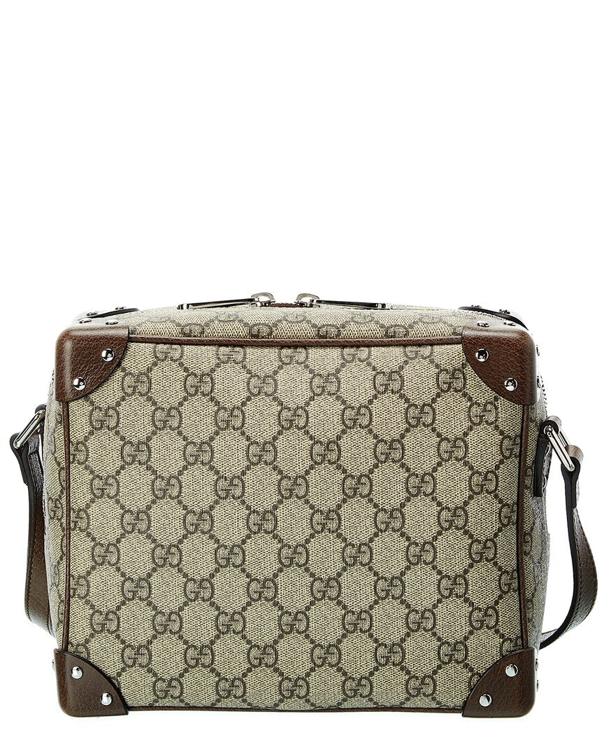 Luxury Gucci Trending 2025 GG Supreme Canvas & Leather Shoulder Bag
