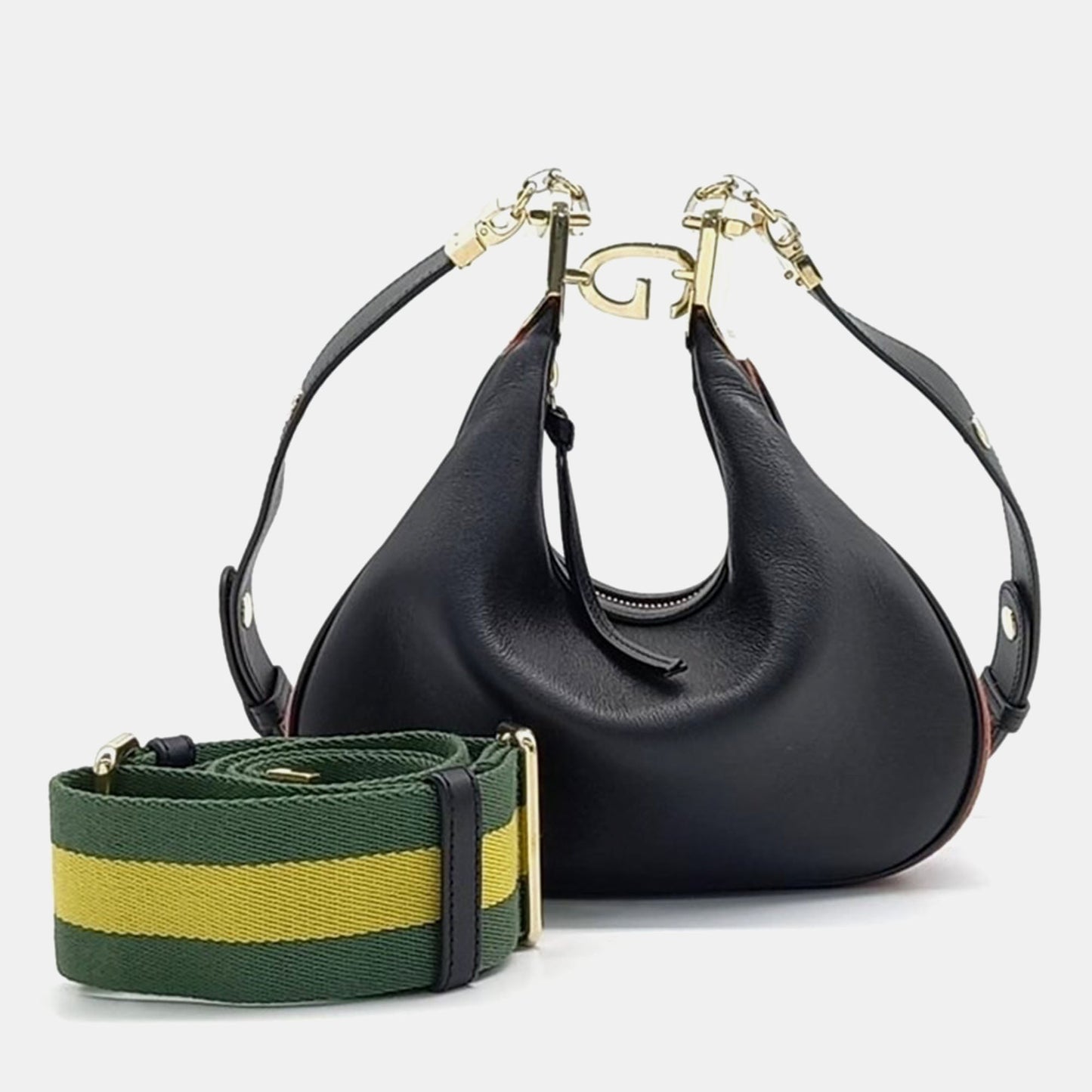 Luxury Gucci Trending 2025 Black Leather Attache Small Shoulder Bag