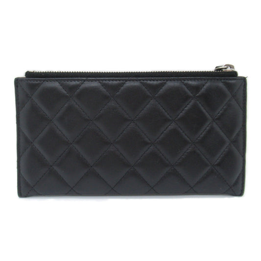 Chanel Matrasse Flap Pouch Bag Women's Black AP0227