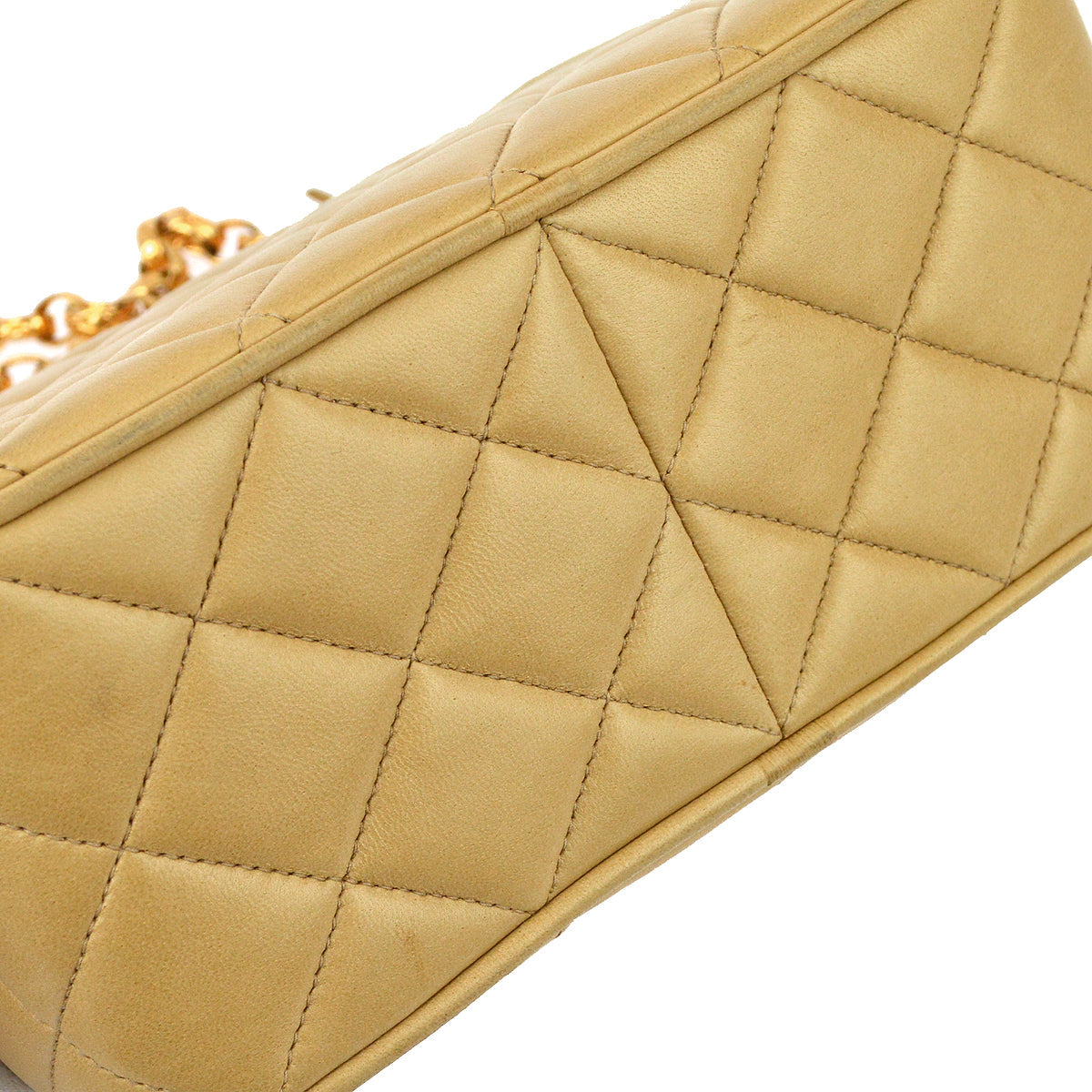 Luxury Chanel Beige Lambskin Fringe Camera Bag Mini