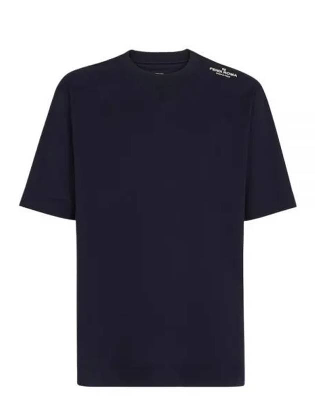 Luxury Fendi Jersey Short Sleeve T-Shirt Blue