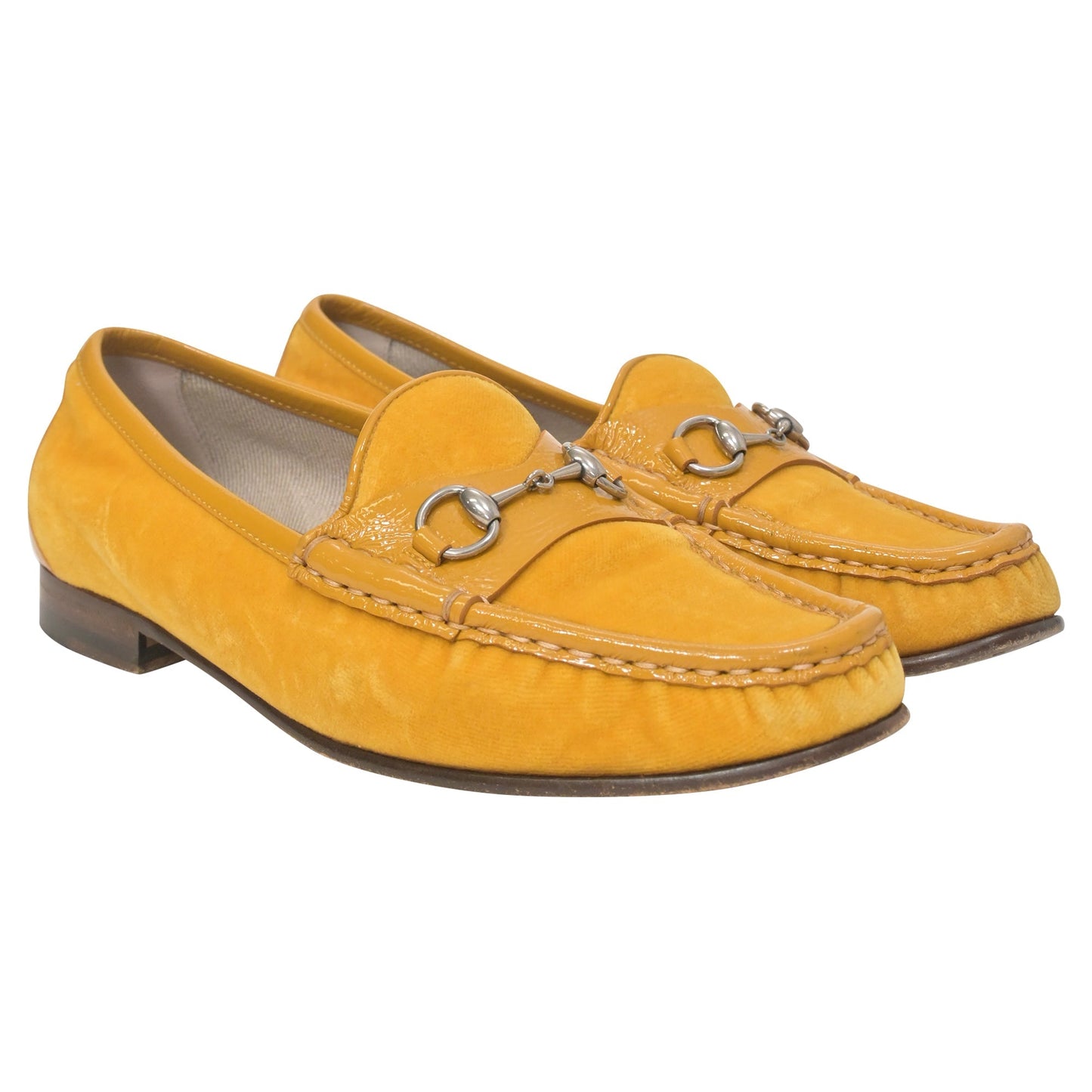 Luxury Gucci Trending 2025 Horsebit Loafers in Yellow Suede