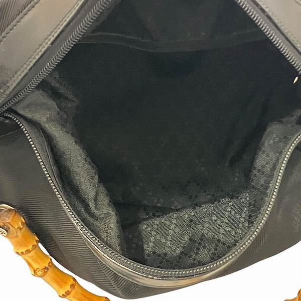Gucci Bamboo Nylon Leather Handbag