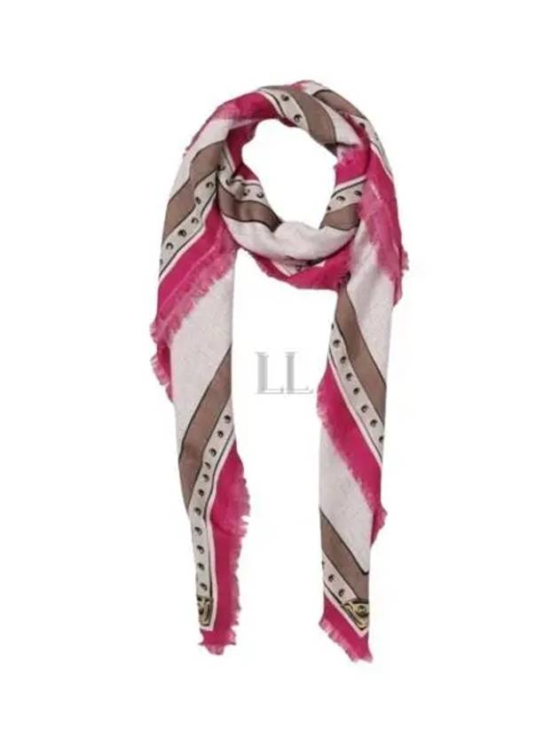 Luxury Fendi Wool Silk Shawl Scarf