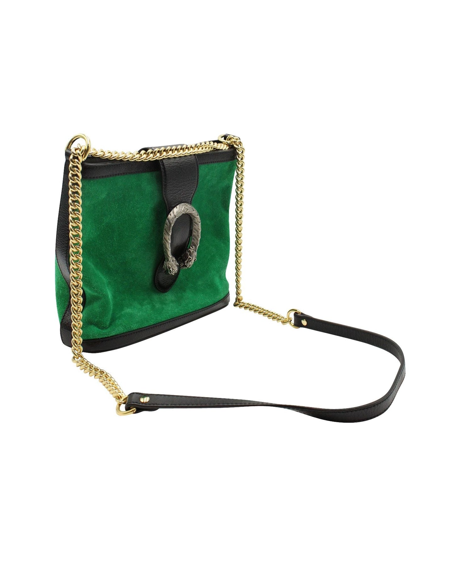 Luxury Gucci Trending 2025 Dionysus Bucket Bag in Green Suede