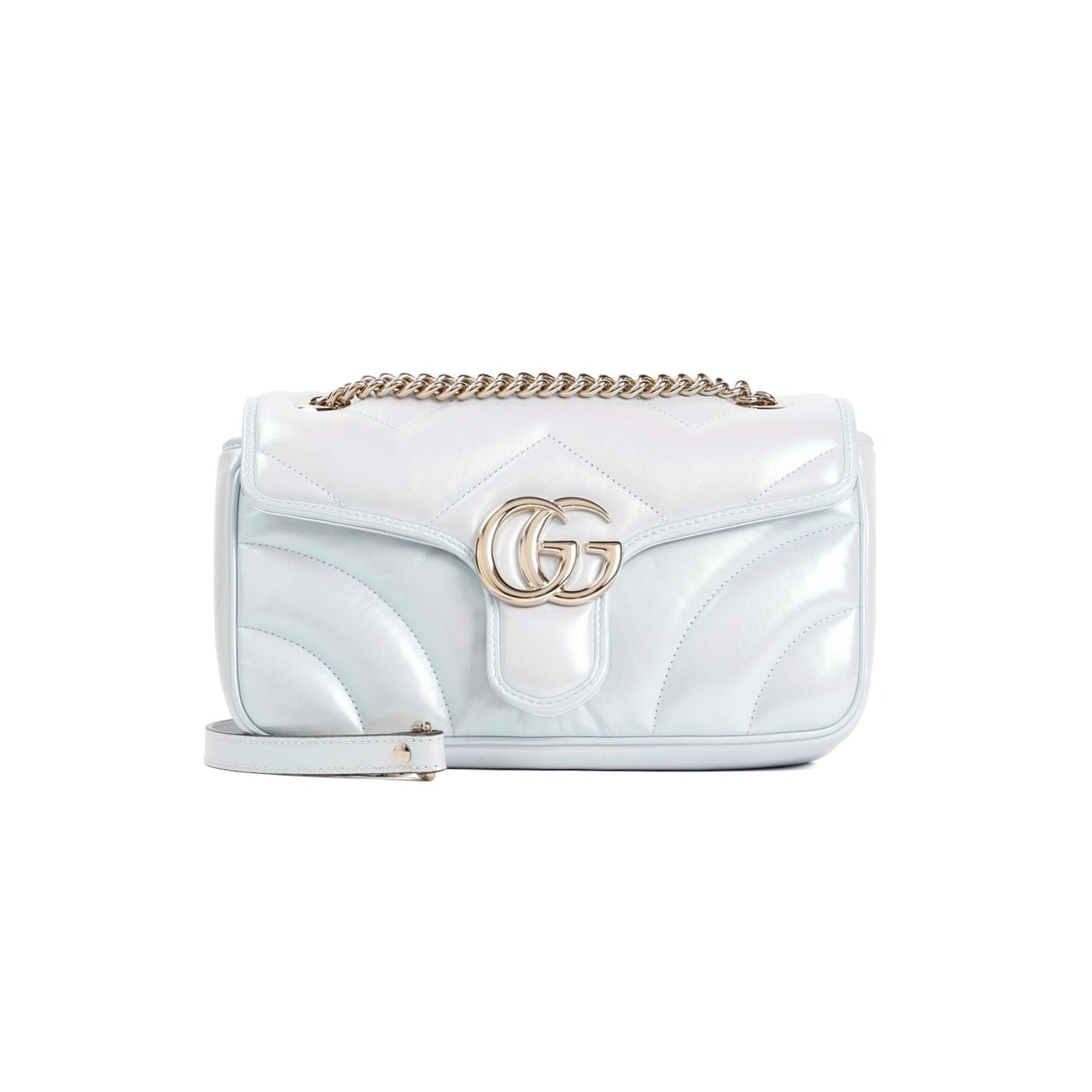 Luxury Gucci Trending 2025 Women's Gg Marmont Small Shoulder Bag in Blue | Size UNICA | 443497AAC2U