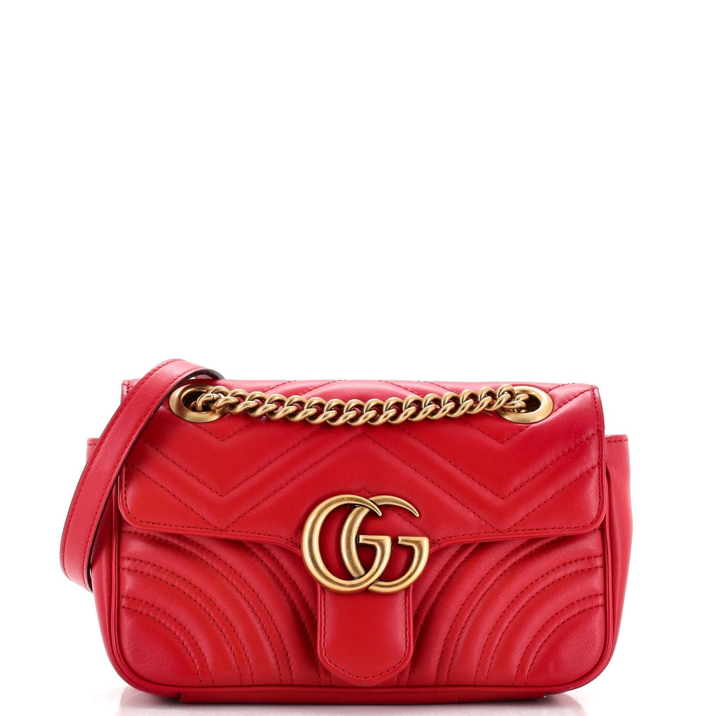 Luxury Gucci Trending 2025 GG Marmont Flap Bag Matelasse Leather Mini