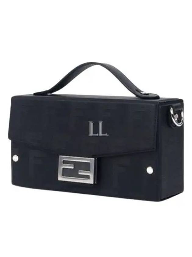 Luxury Fendi Baguette Soft Trunk Cross Bag Black