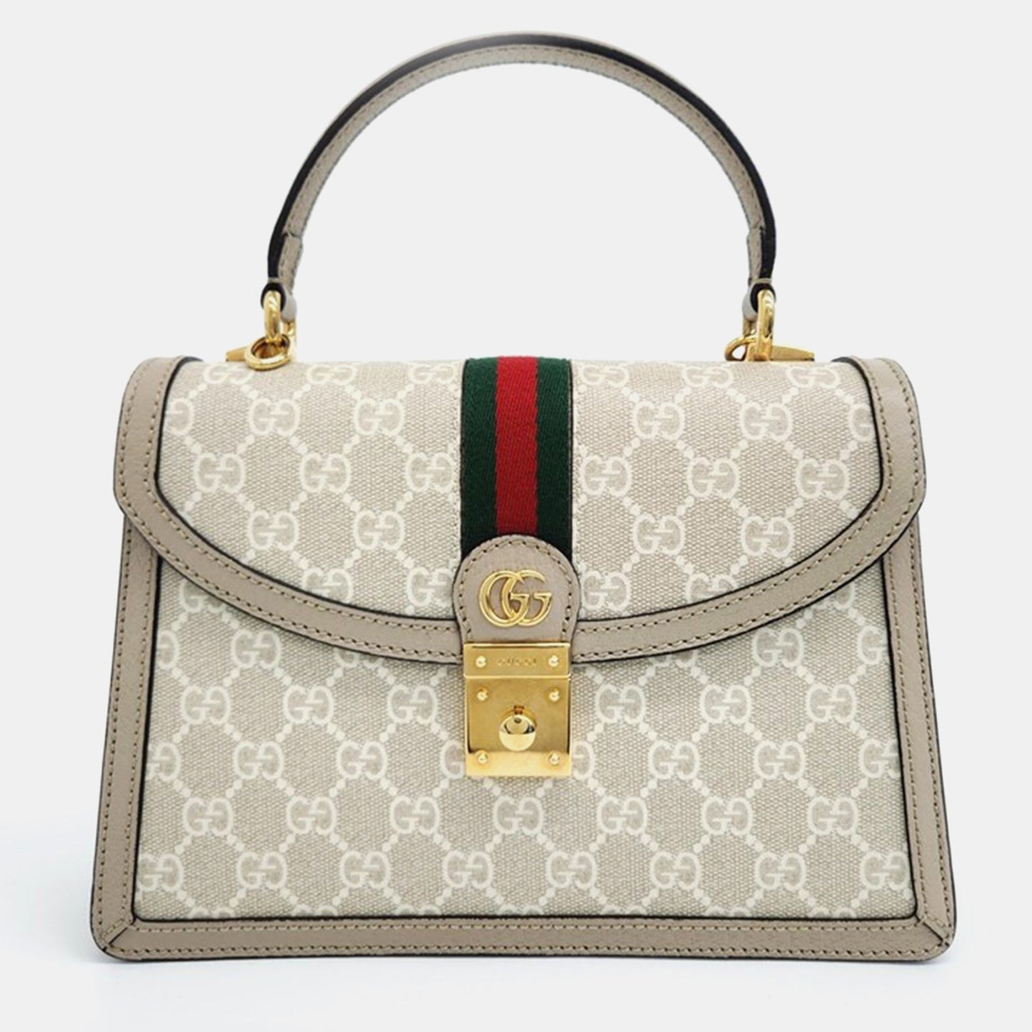 Luxury Gucci Trending 2025 Beige GG Canvas Ophidia Top Handle Bag