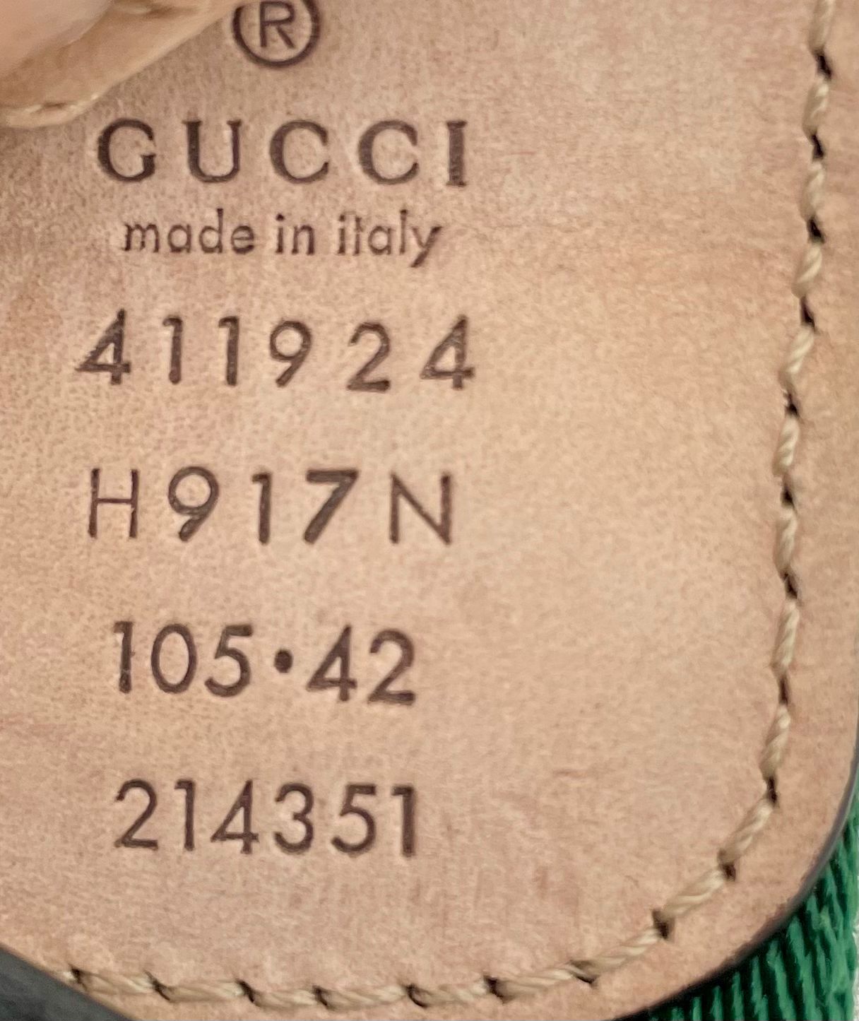 Gucci Web Interlocking G Buckle Belt in Green Canvas