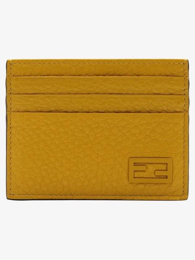 Luxury Fendi FF Baguette Card Wallet Yellow