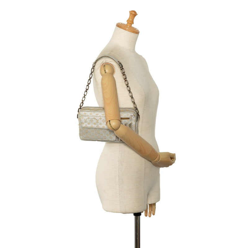 Louis Vuitton Monogram Chain Mackenna Chain Mini Shoulder Bag M92362 White G Canvas Leather Louis Vuitton