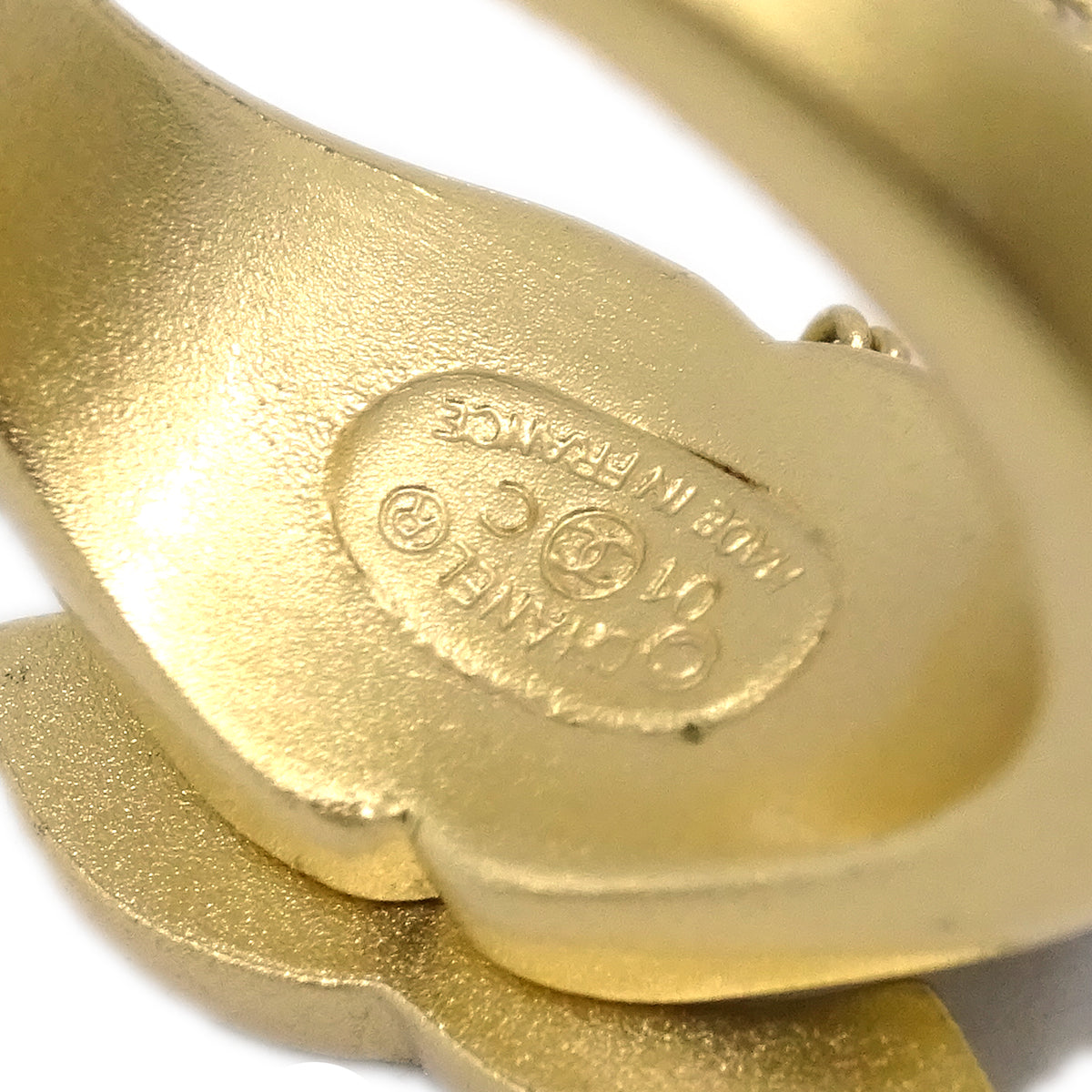 Chanel Bangle Chain Ring Rhinestone #51 #11 01C