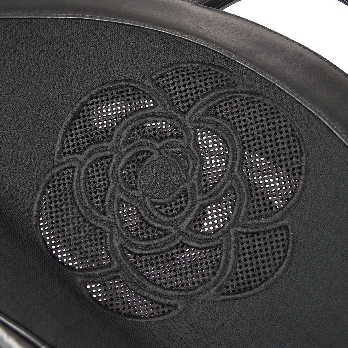Luxury Chanel 2001-2003 Camellia Handbag Black