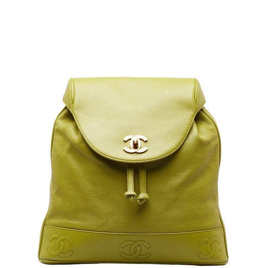 Chanel Vintage Triple Coke Rucksack Backpack Light Green Caviar S CHANEL
