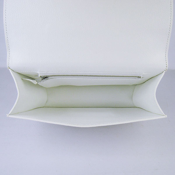 Luxury Hermes Constance Cowskin Leather Bag H017 white silver