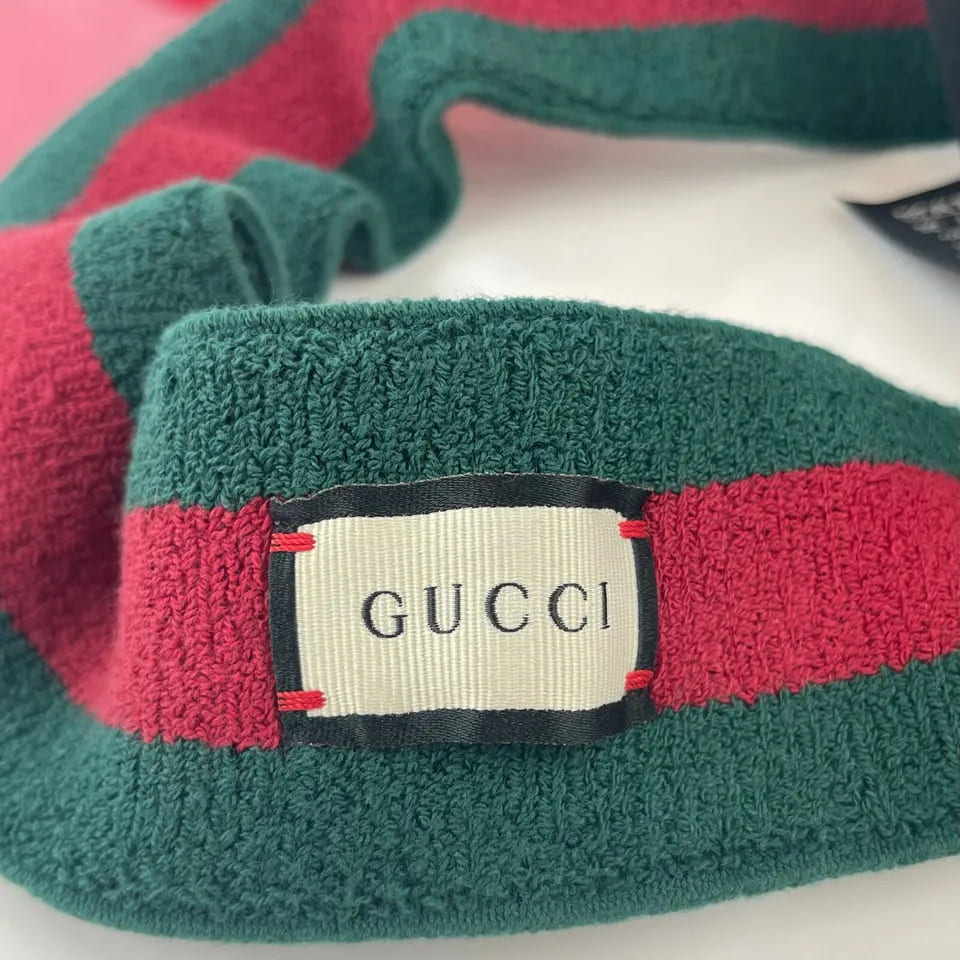 Gucci Unisex Vinyl Visor Hat w/ Banded Headband S/57 cm