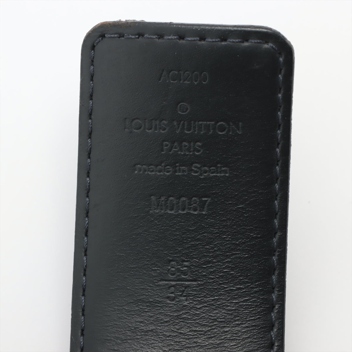 Louis Vuitton M0087 Sanctuary LV Initial 40MM AC1200 Belt 85/34 GP x PVC Black