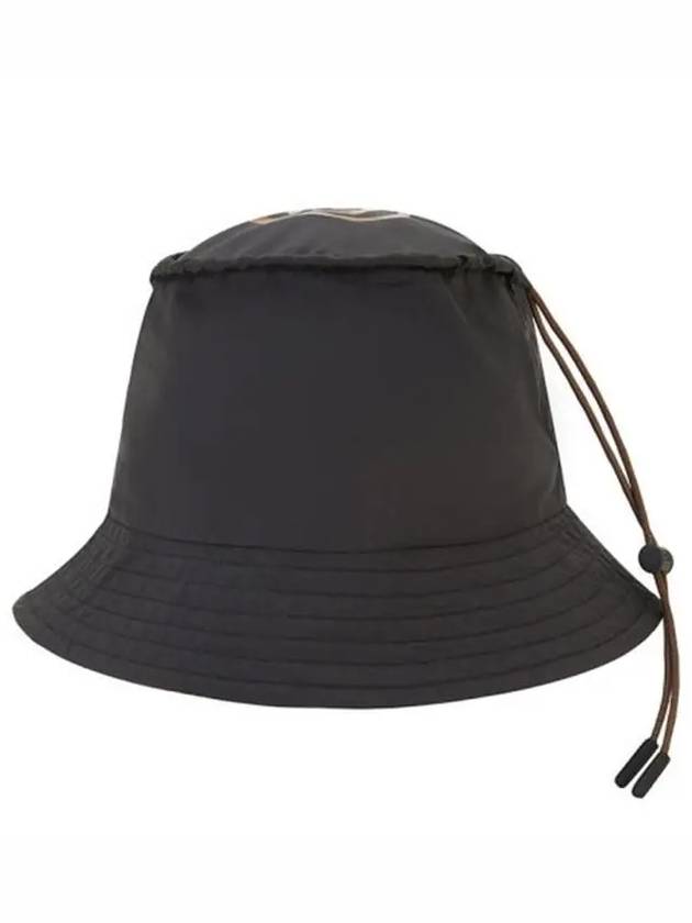 Luxury Fendi Wave Monogram Logo Bucket Hat Brown