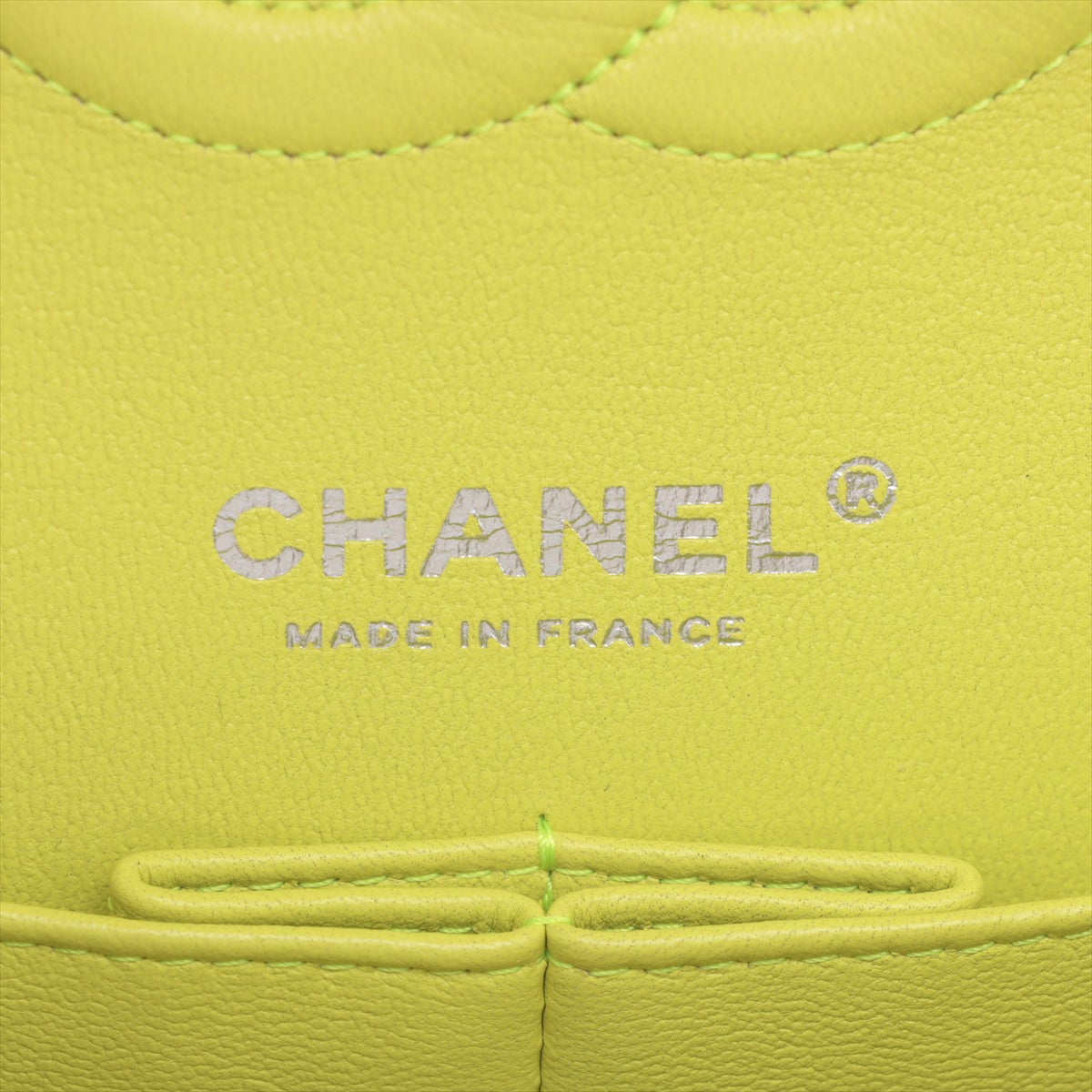 Chanel Matrasse 25 Double Flap Double Chain Bag Green Silver 31st A01112
