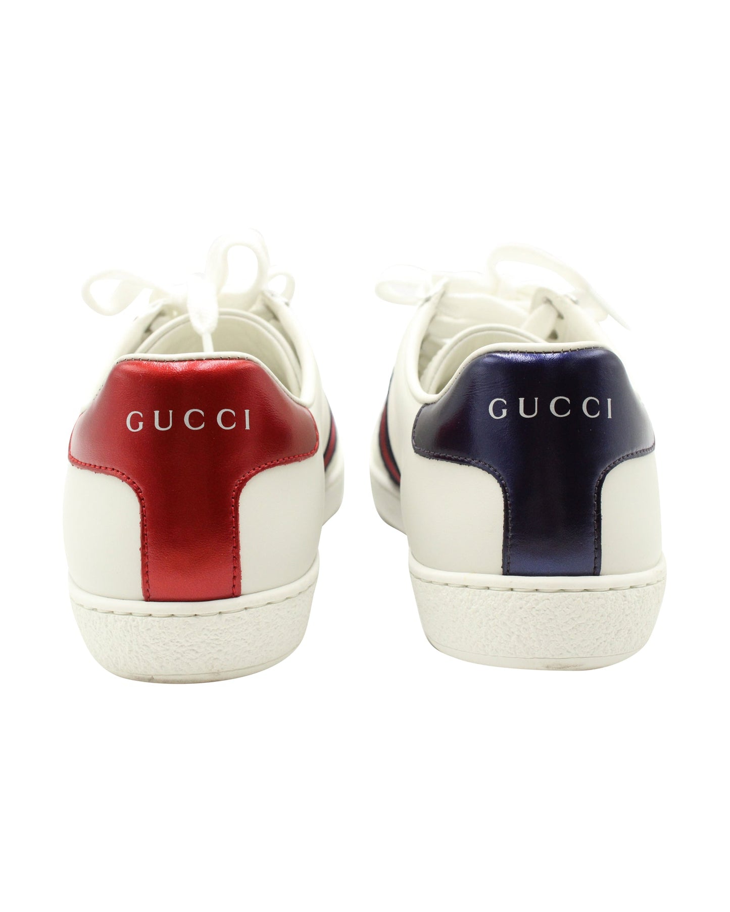 Gucci Ace Embroidered Sneaker In White Leather
