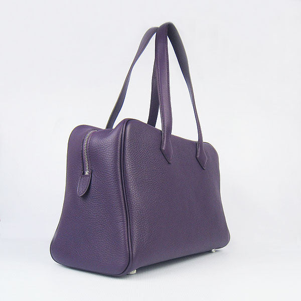 Luxury Hermes Togo leather handbag H2802 purple