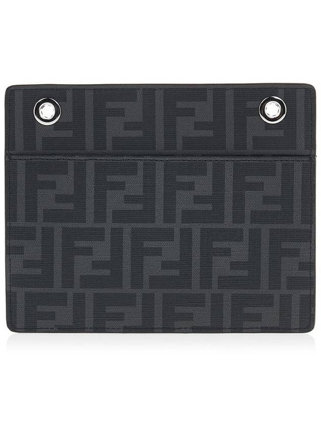 Luxury Fendi Peekaboo Pocket Clutch Bag Black