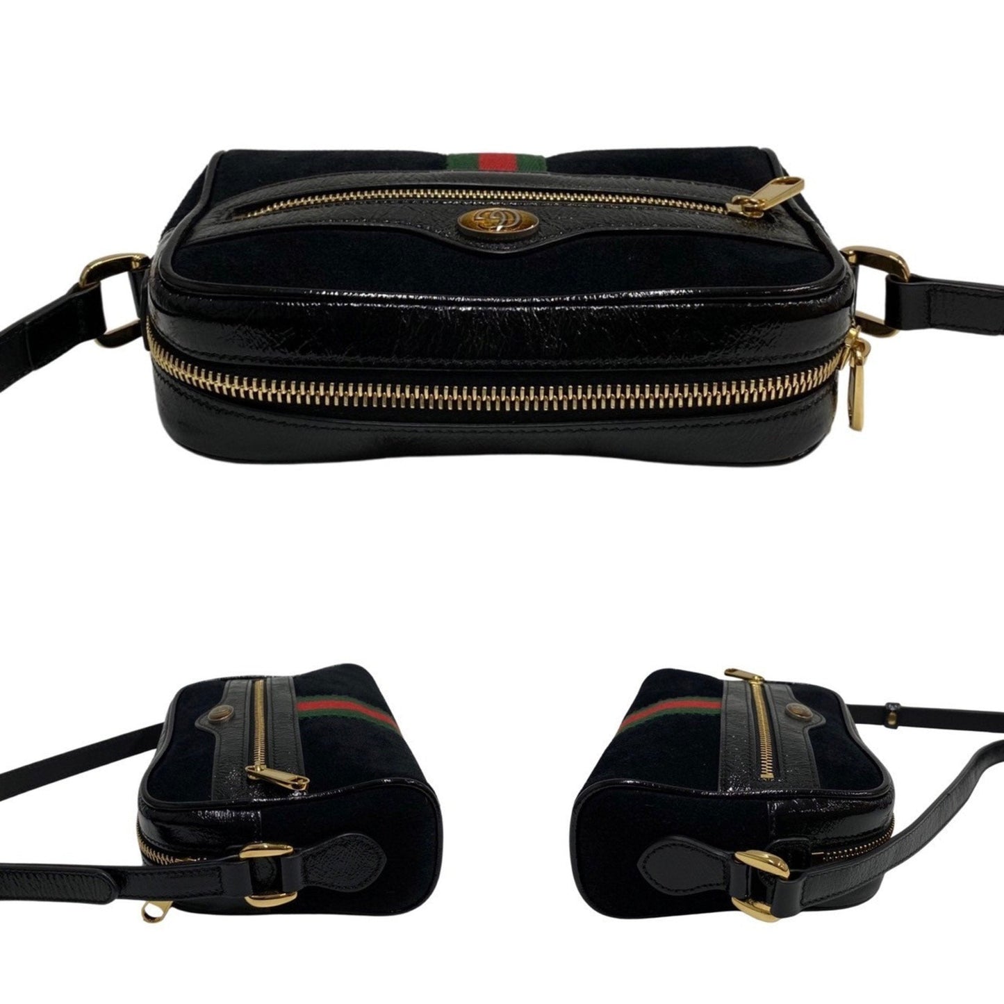 Luxury Gucci Trending 2025 Ophidia Leather Shoulder Bag ()