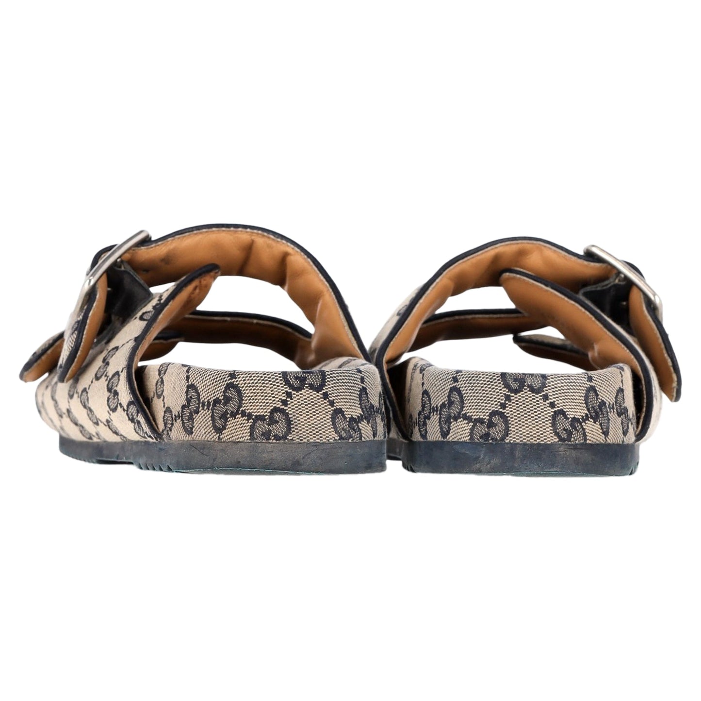 Luxury Gucci Trending 2025 GG Supreme Double-Strap Sandals In Beige Canvas