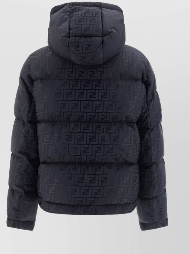 Luxury Fendi Monogram Technical Fabric Down Padding Black
