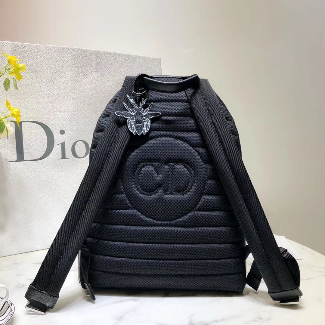Luxury DiorRider Rucksack Backpack In Black Calfskin