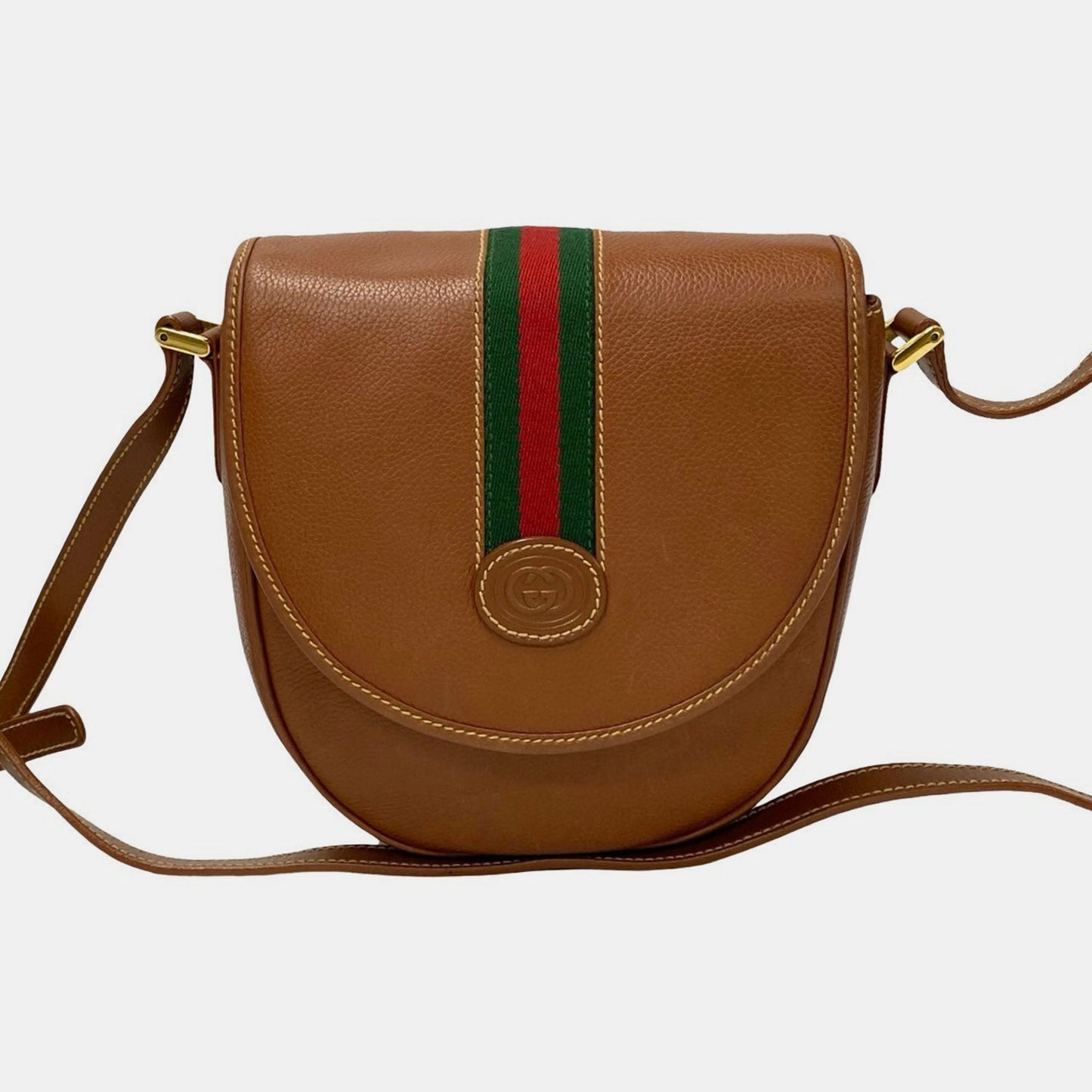 Luxury Gucci Trending 2025 Brown Leather Sherry Line GG Shoulder Bag
