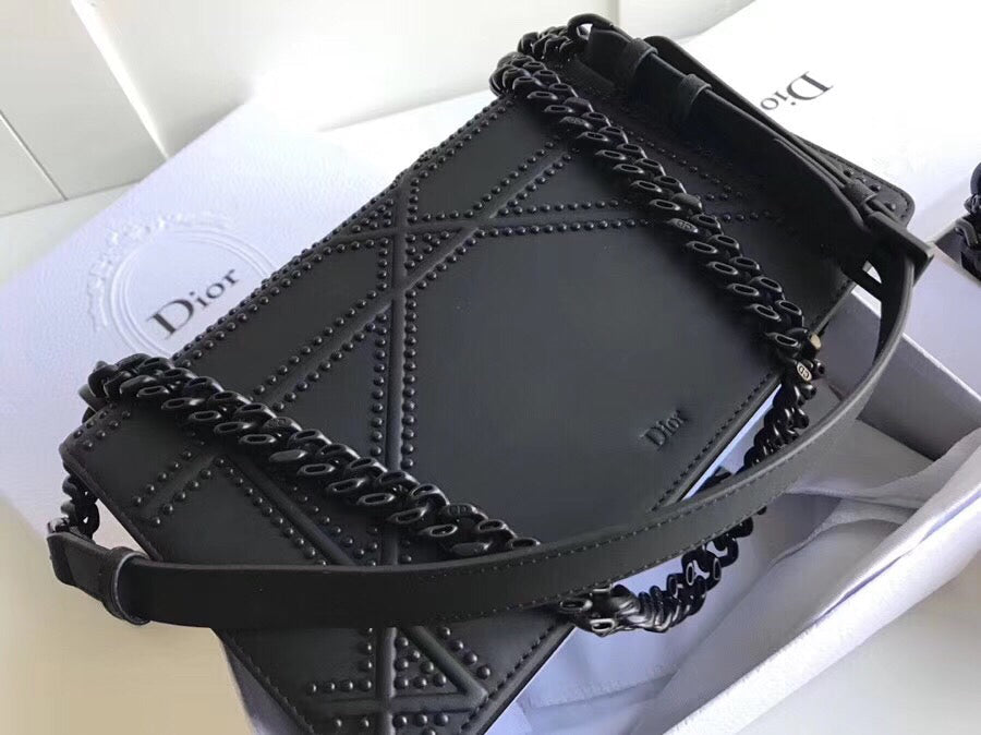 Luxury DiorStudded Diorama Ultra Matt So Black Bag
